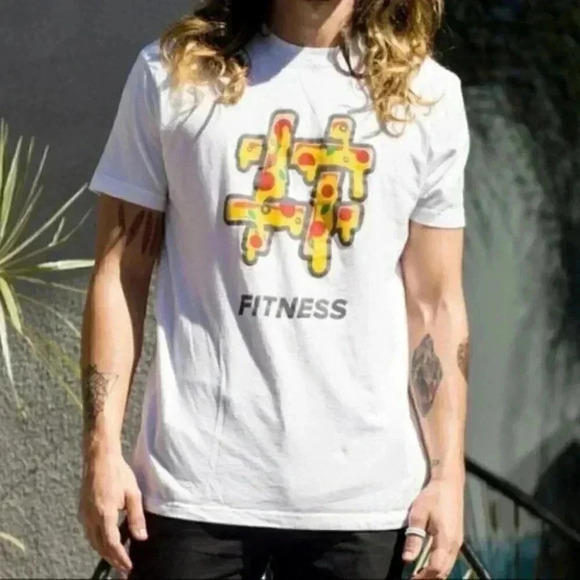 MENS #FITNESS GRAPHIC SHIRT IN GRAY OR WHI… - Picture 1 of 2